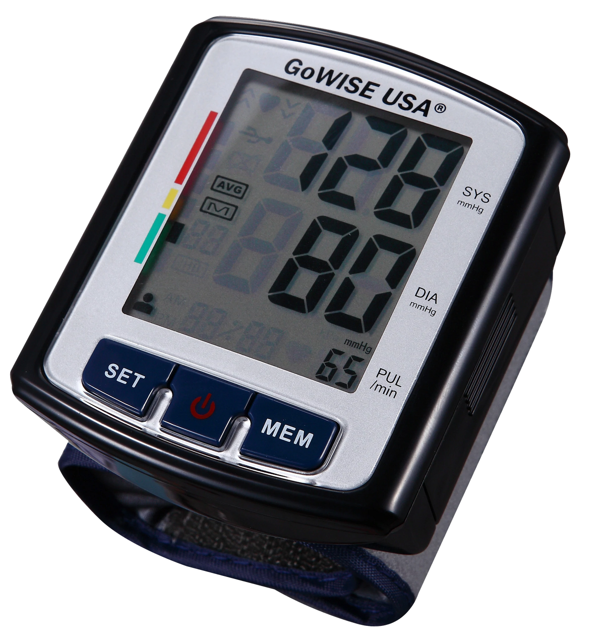Digital Wrist Blood Pressure Monitor w/ Hypertension Risk Indicator, GW22059