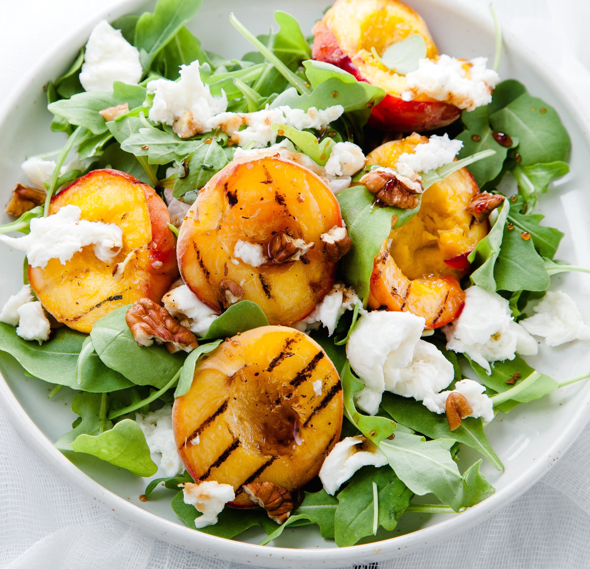 Grilled Peaches with Burrata