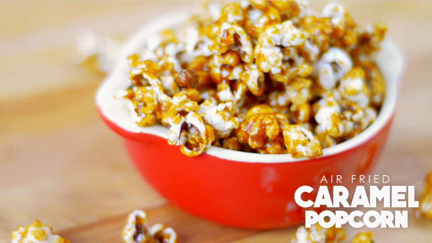 Air Fryer Caramel Popcorn
