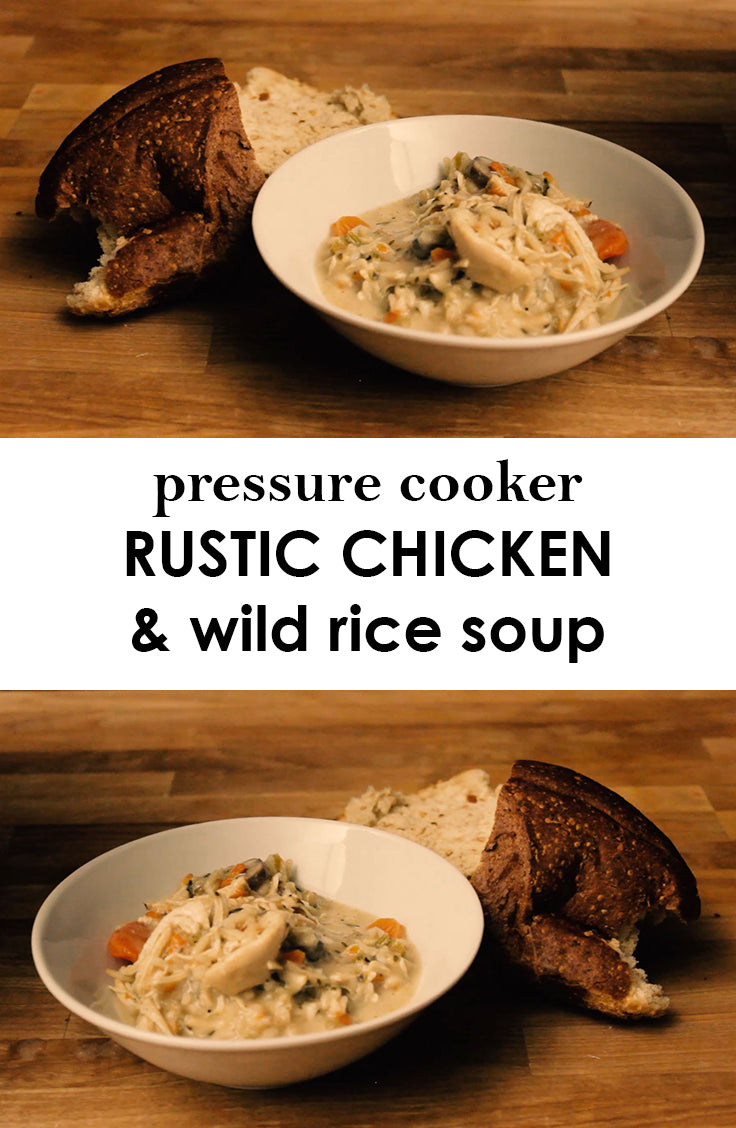Pressure Cooked Rustic Chicken and Wild Rice