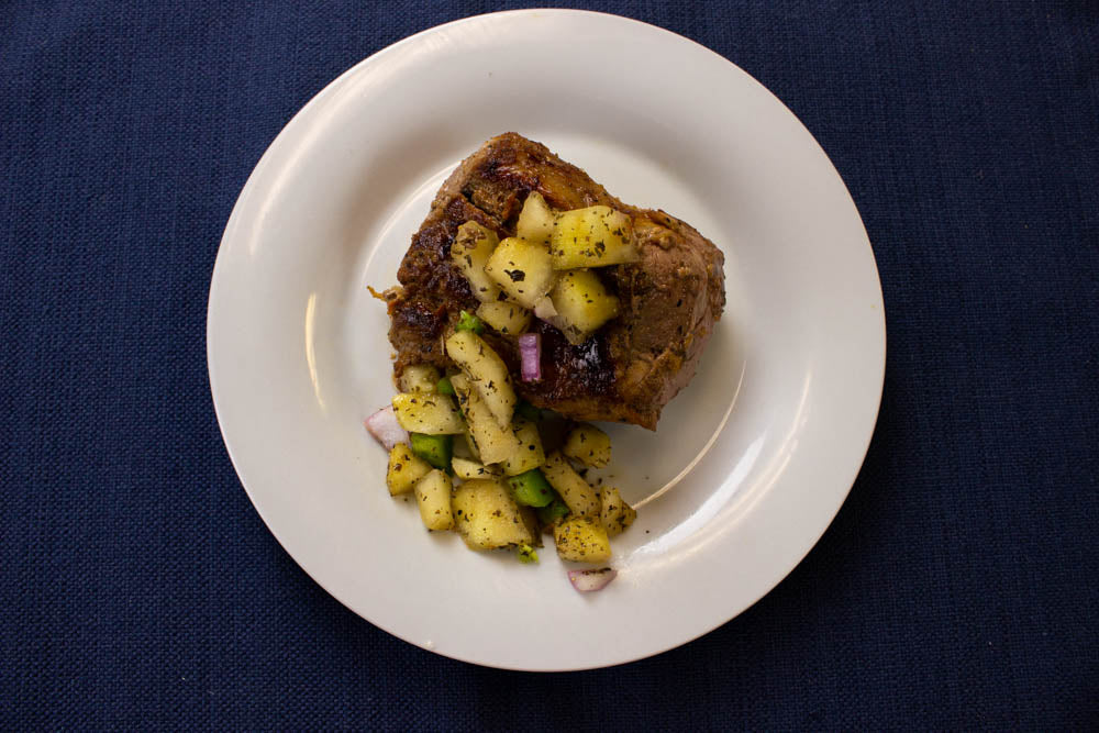 Grilled Pork with Pear Salsa