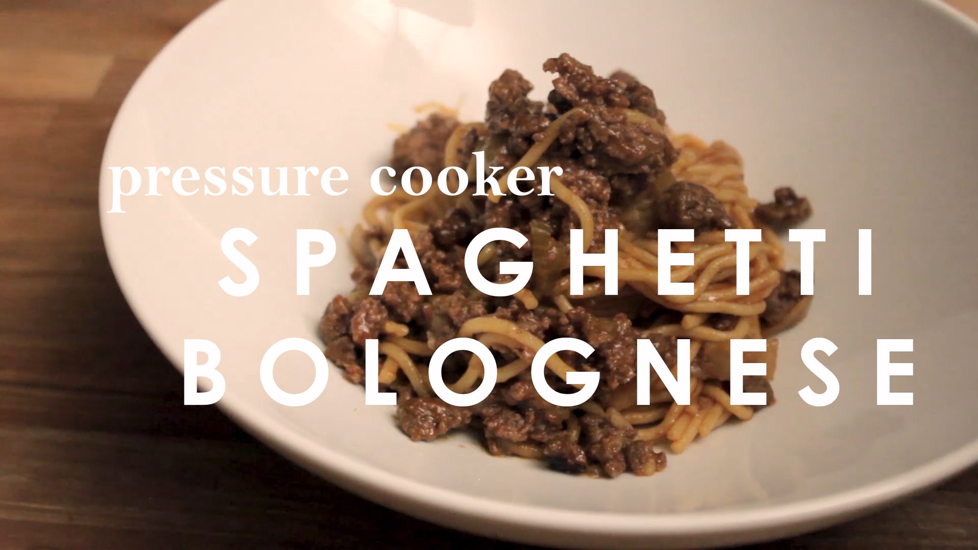 Pressure Cooker Spaghetti Bolognese