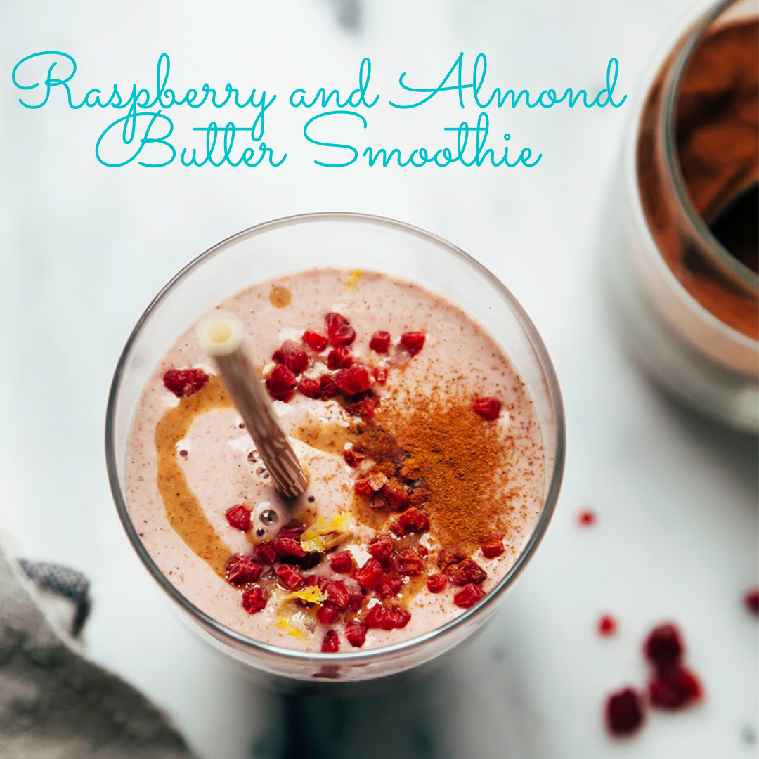 Raspberry and Almond Butter Smoothie