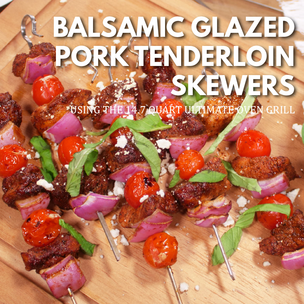 Balsamic Glazed Pork Tenderloin Skewers