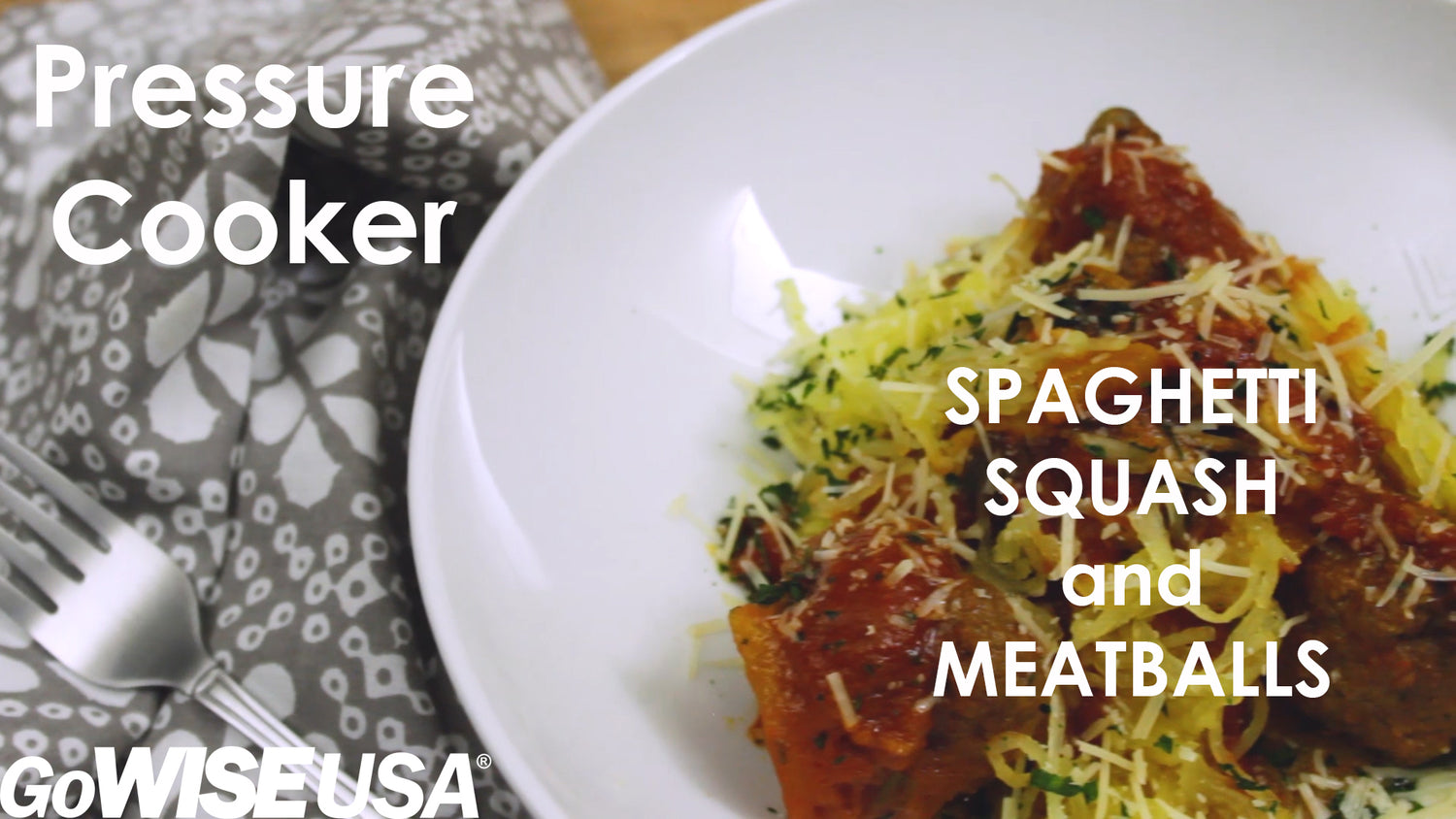Spaghetti Squash and Meatballs Made in the Pressure Cooker