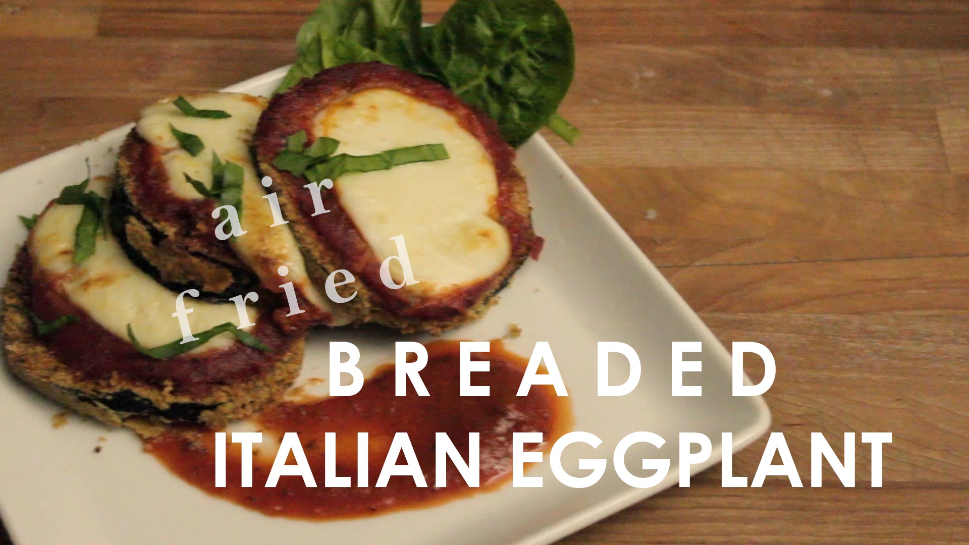 Air Fried Italian Breaded Eggplant