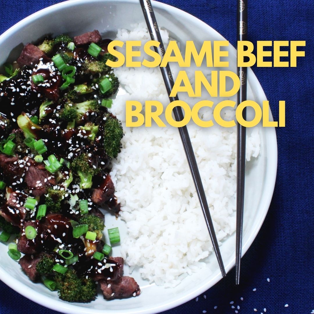 Air Fryer Sesame Beef and Broccoli
