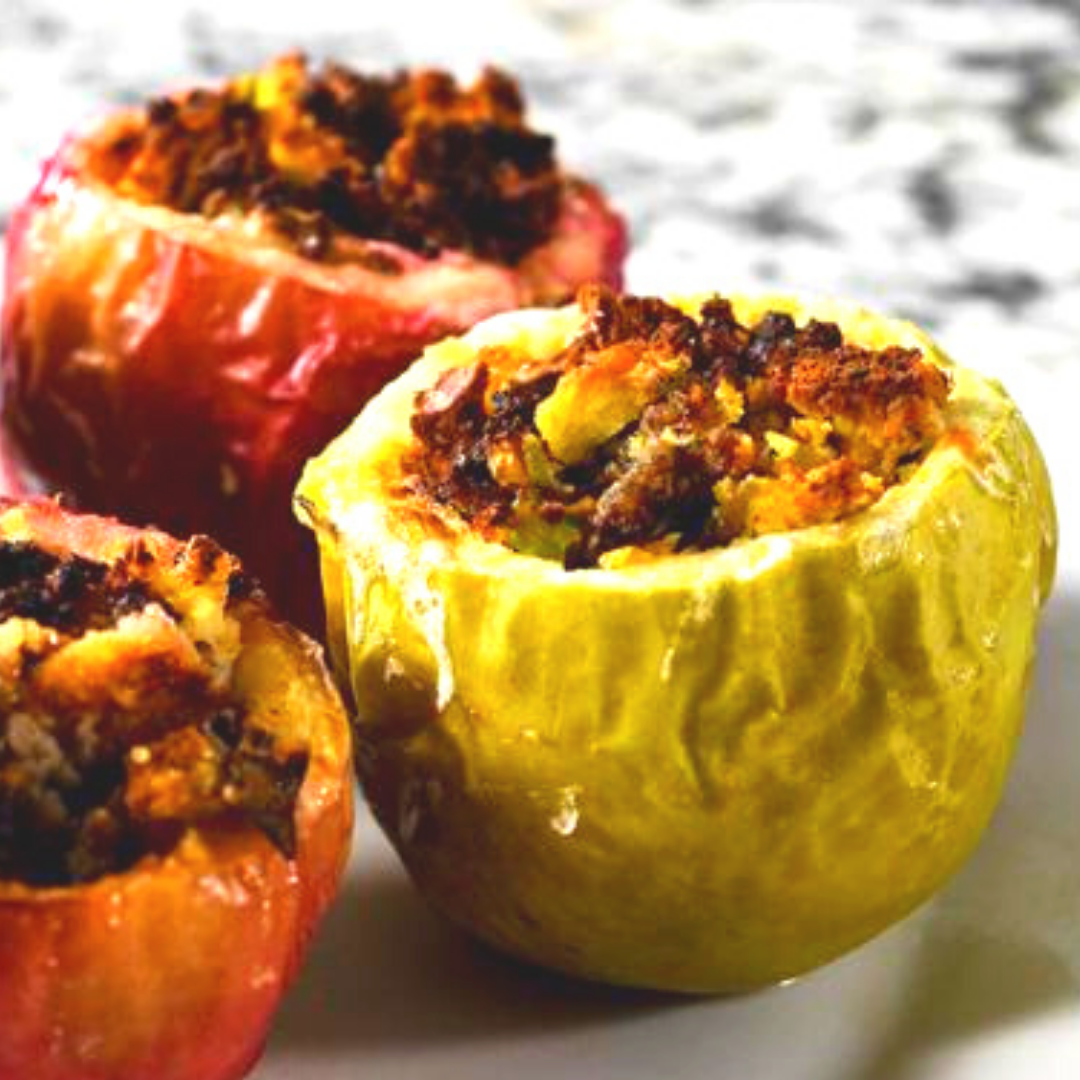 Air Fryer Savory Stuffed Apples