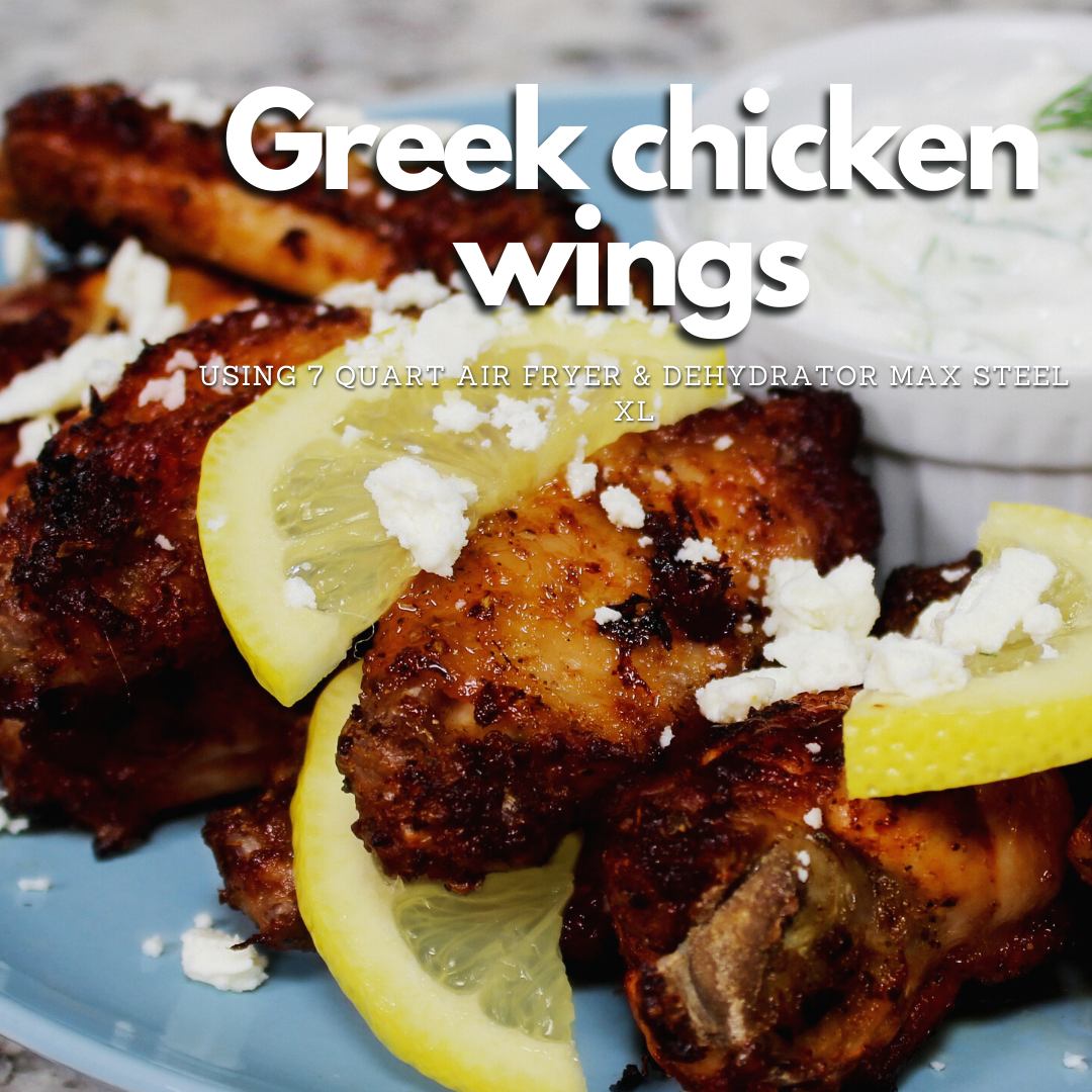 Greek Lemon Chicken Wings In The Air Fryer