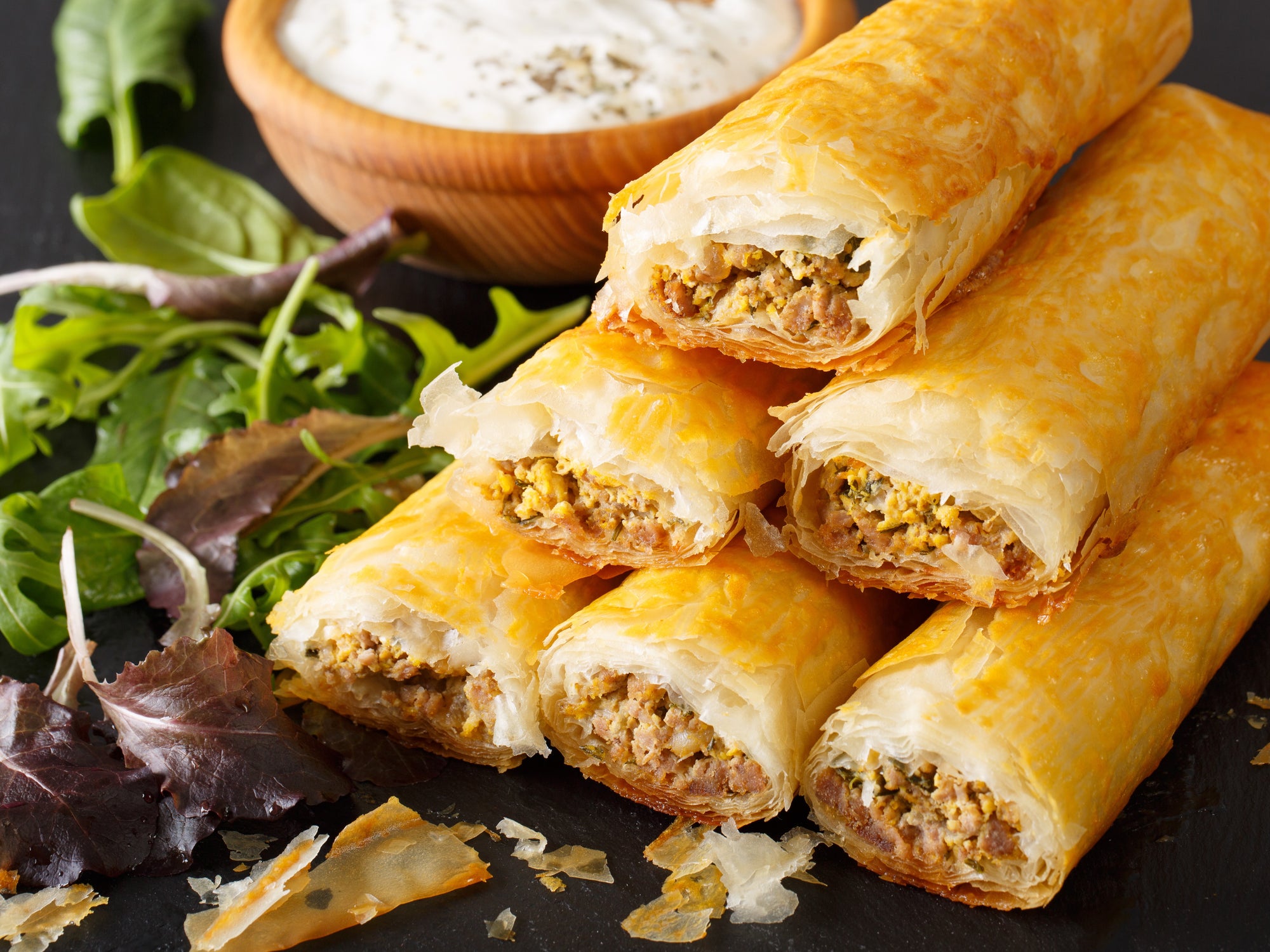 Taco Fried Egg Rolls