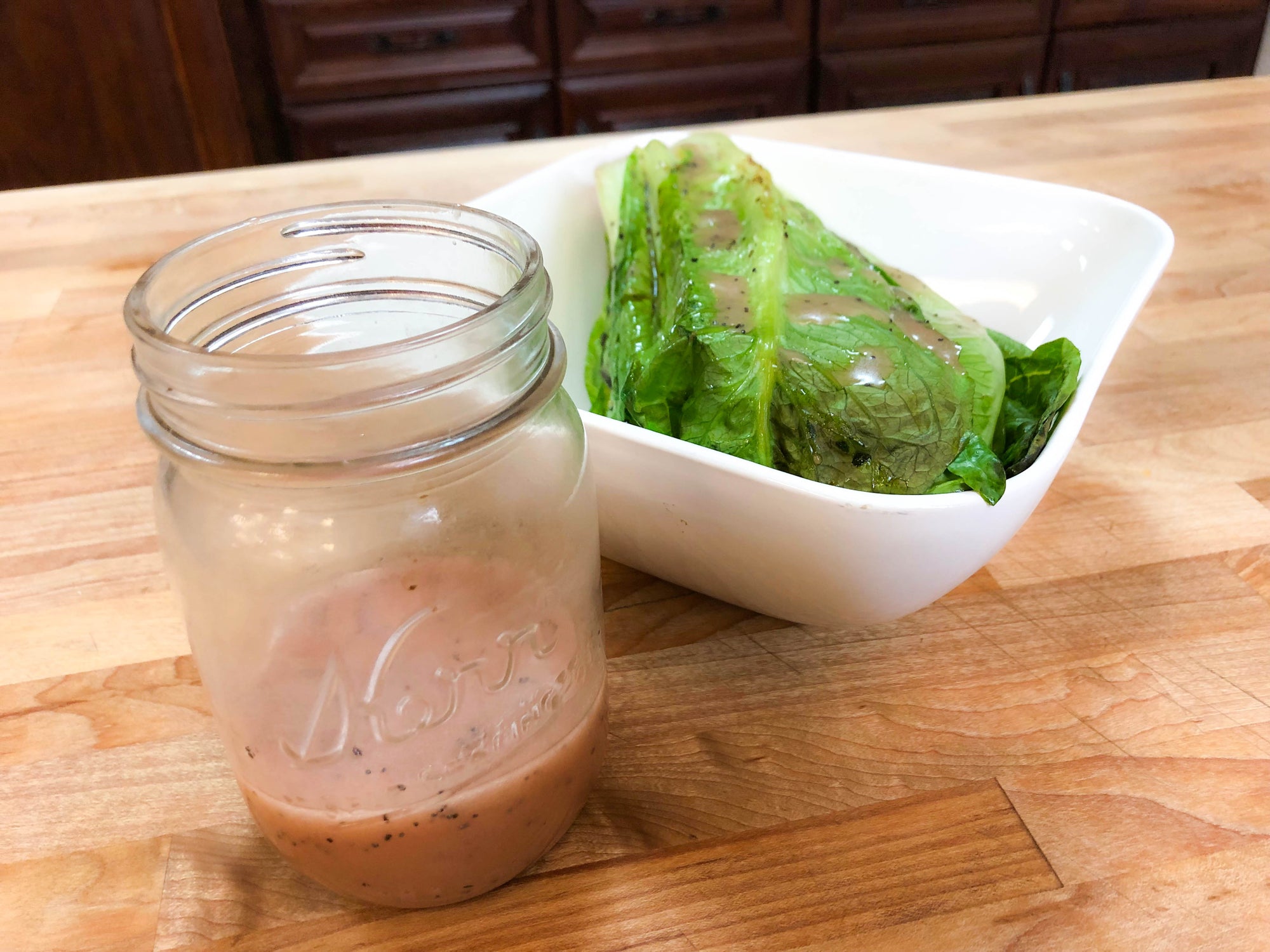 Grilled Salad with Raspberry Poppy Seed Dressing