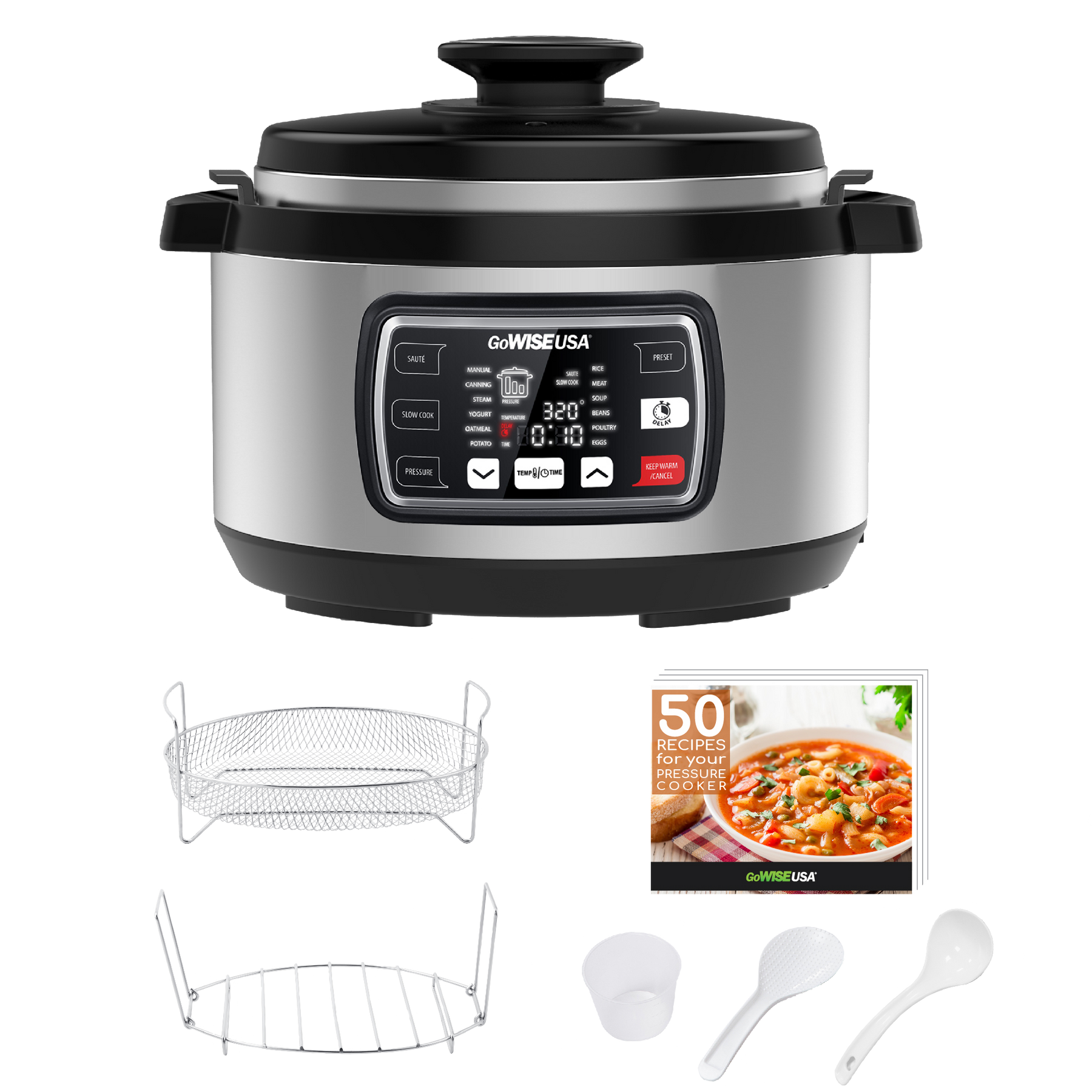 8.5 Quart Ovate Series Pressure Cooker with Accessories