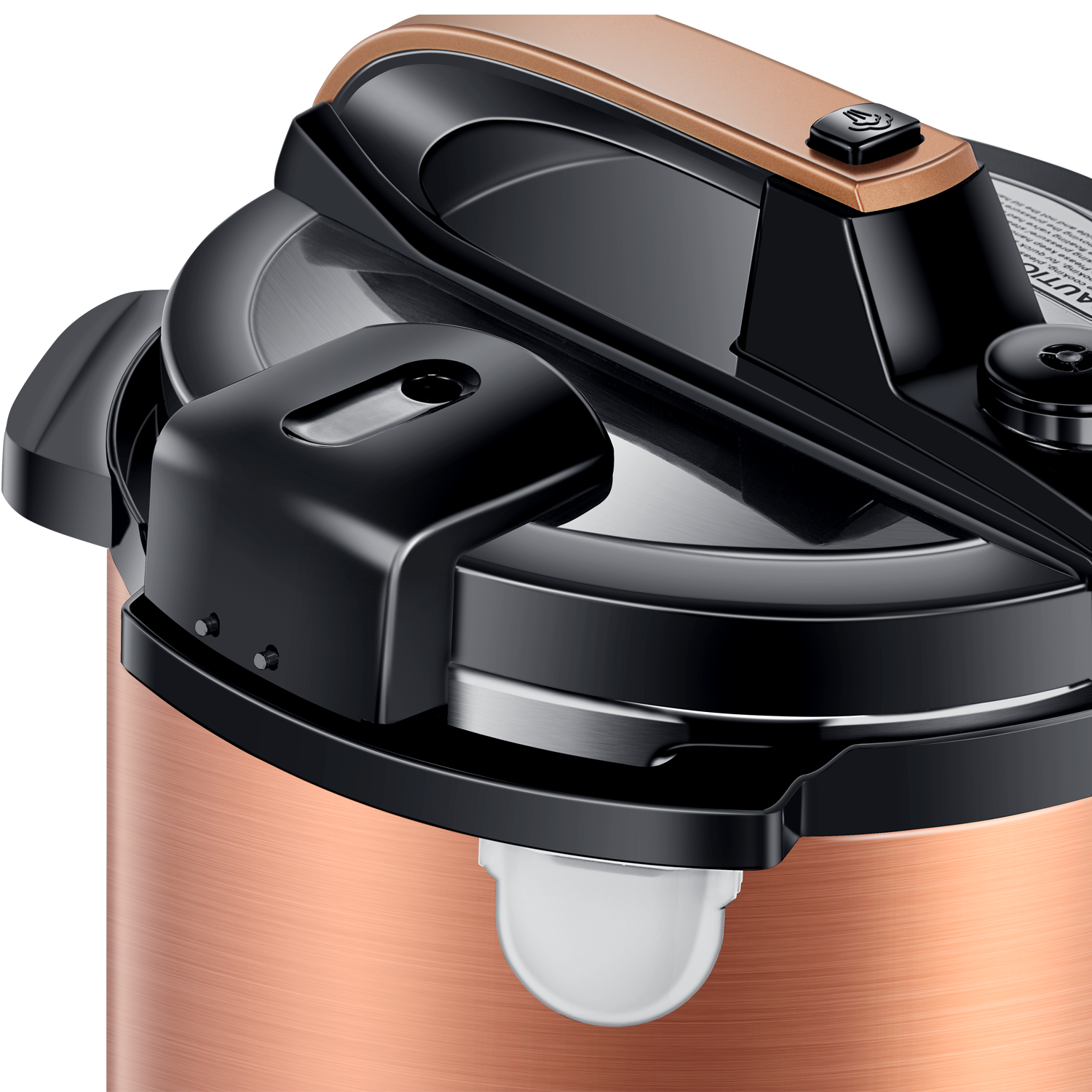 Copper 12-in-1 Pressure Cooker with Measuring Cup and Spoon, Stainless Steel Rack and Steam Basket (6Qt, 8Qt, 10Qt, 12.5Qt) - GoWISE USA