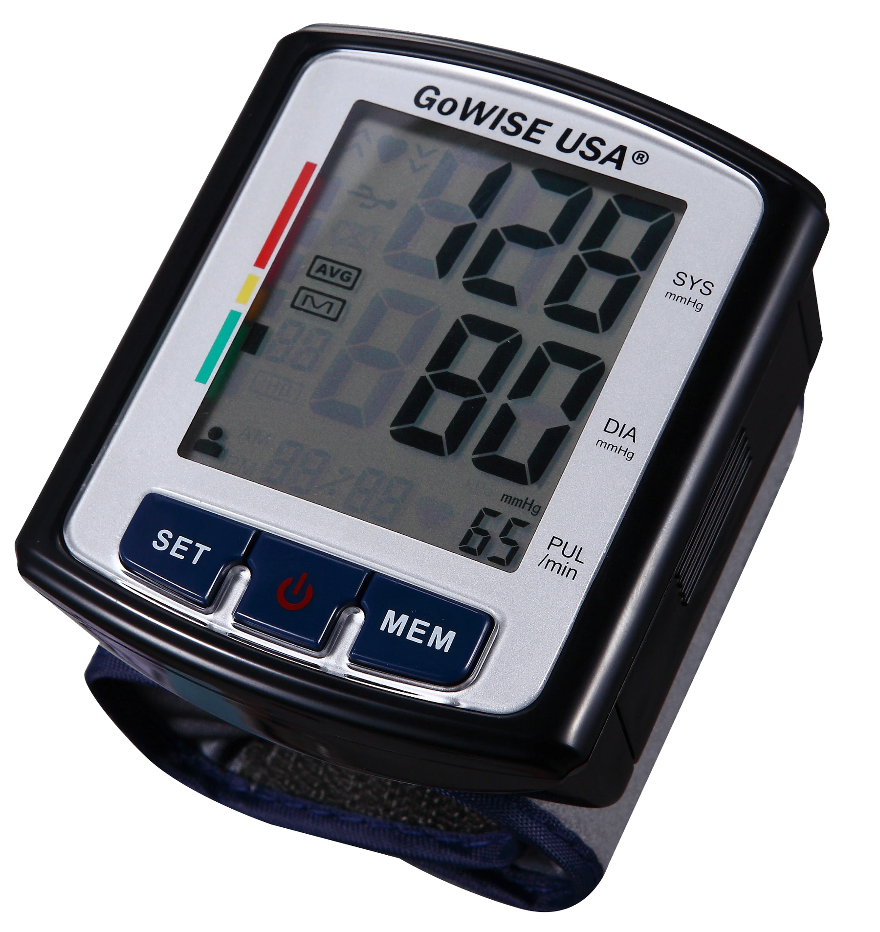 Digital Wrist Blood Pressure Monitor w/ Hypertension Risk Indicator, GW22059