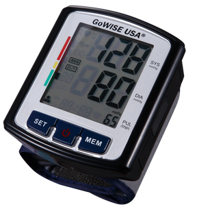 Digital Wrist Blood Pressure Monitor w/ Hypertension Risk Indicator, GW22059