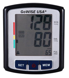 Digital Wrist Blood Pressure Monitor w/ Hypertension Risk Indicator, GW22059