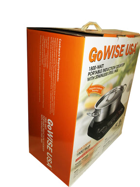 Portable Induction Cooktop with Stainless Steel Pan GW22616 - GoWISE USA