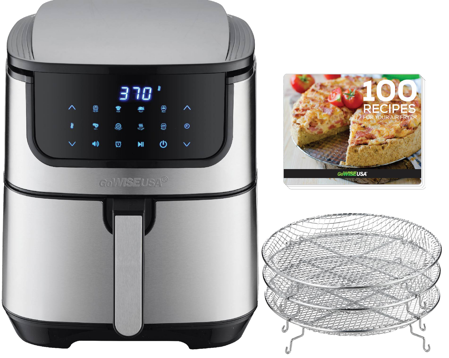 7 Quart Air Fryer & Dehydrator Max Steel XL