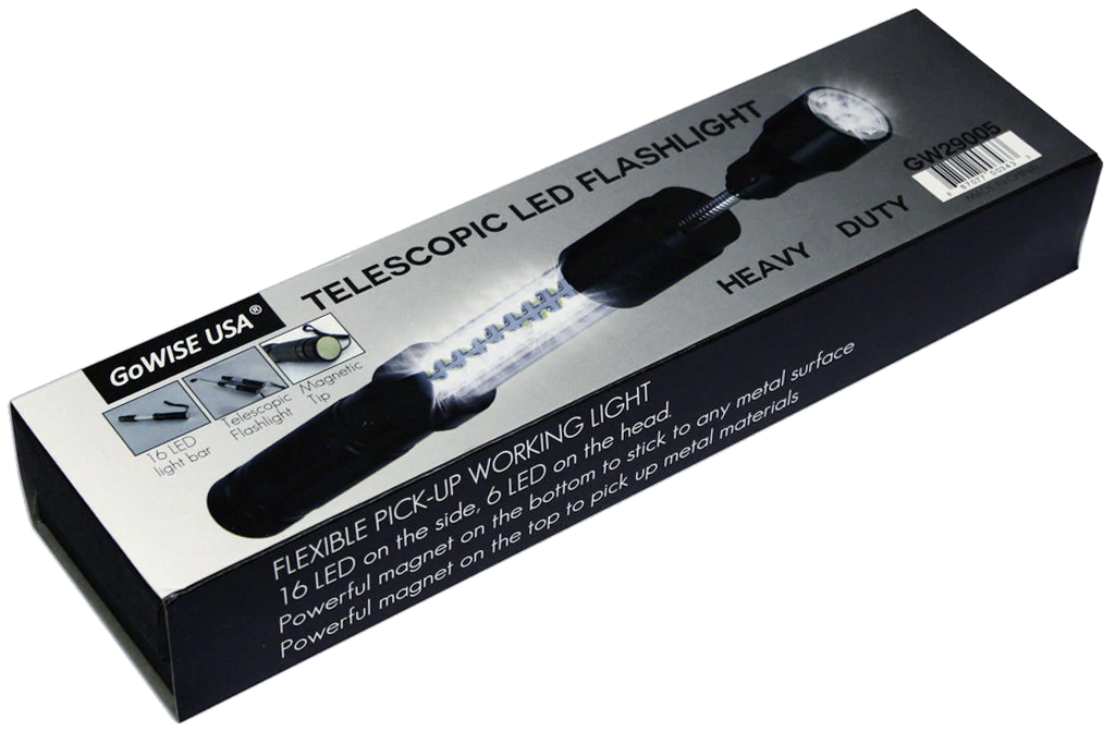 Heavy Duty Telescopic Magnetic LED Flashlight / Worklight, GW29005