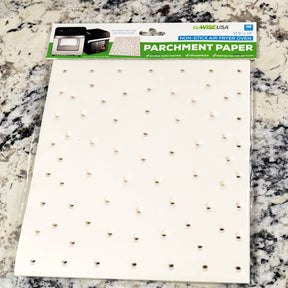 11.5" x 10" Perforated Parchment Non-Stick Liners for Air Fryer Toaster Ovens, 100 Pcs