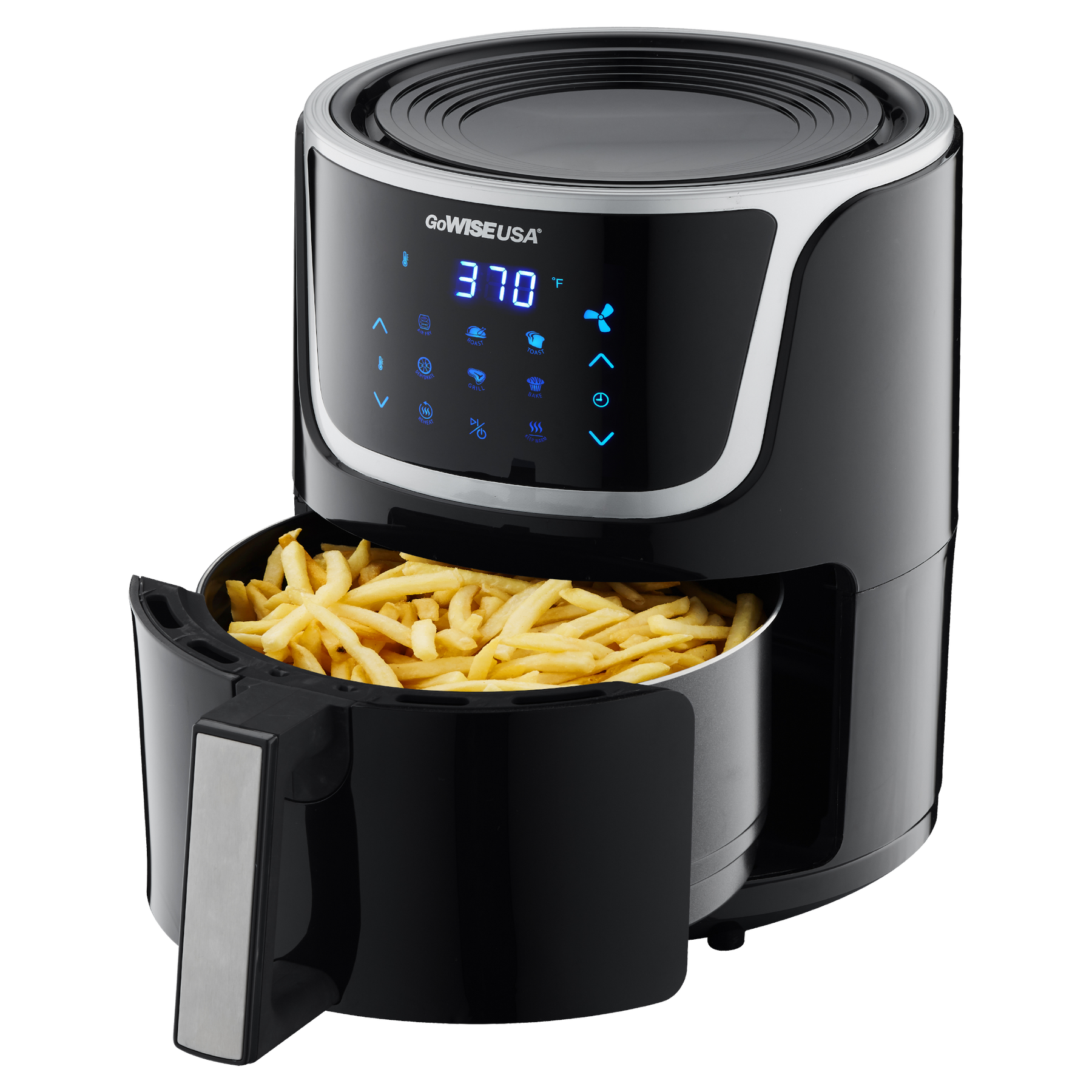 5 Quart Electric Programmable Air Fryer with Digital Touchscreen + 8 Functions