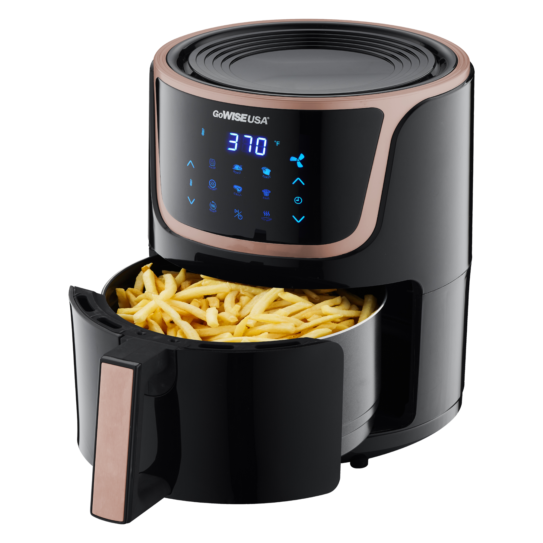 5 Quart Electric Programmable Air Fryer with Digital Touchscreen + 8 Functions